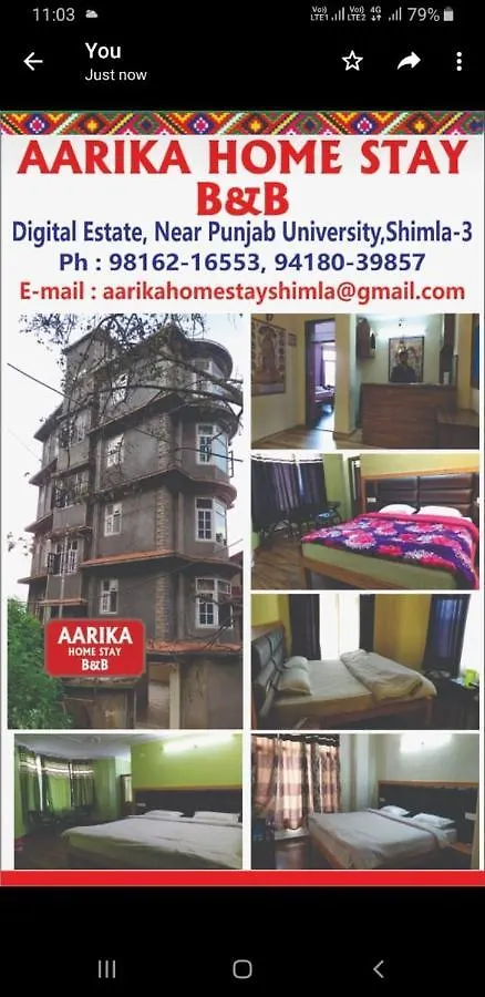 Aarika Homestay Shimla 0*,